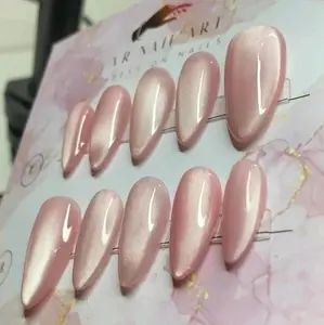 cat eye full / fake nails hand made / press on nails premium / kuku palsu nail art / kuku palsu custom