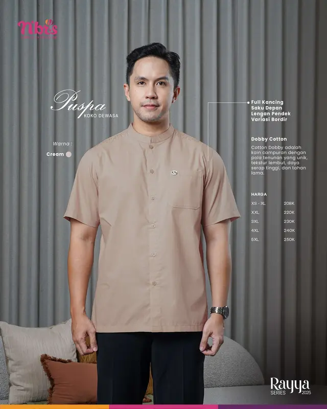 (SARIMBIT) RAYYA SERIES 2025 PUSPA CREAM ORI BY NBRS 2