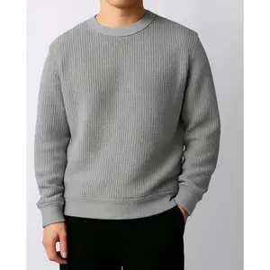 Sweater Crewneck Wafle Pria Crewneck Pria Wanita Unisex