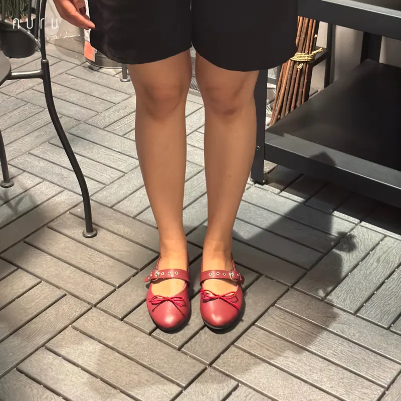Nuru Urban - Monroe Sepatu Flatshoes Wanita Burgundy sepatu  maroon 4