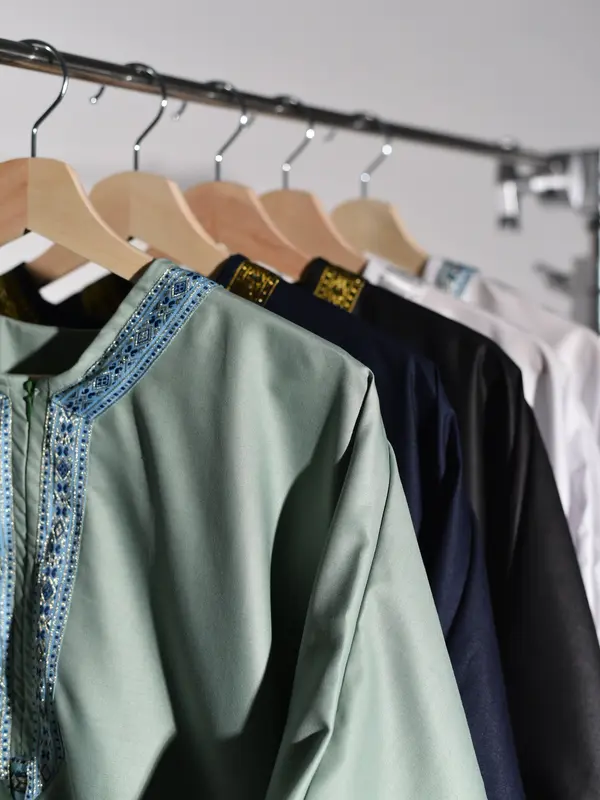 Jubah Sultan Erch - Thobe Morocco Pria Kekinian Bahan Katun Premium Lebaran Muslim Panjang Warna Sage Gamis Dewasa Hitam Navy 4