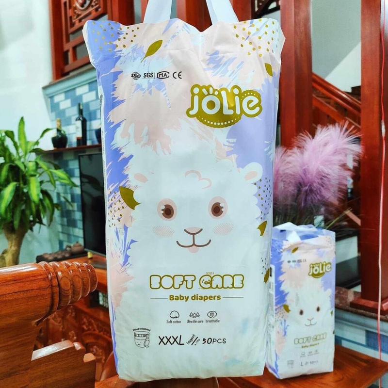 Combo 50 miếng bỉm JOLIE xuất Anh đủ size S/M/L/XL/2XL/3XL/4XL, bỉm quần và bỉm dán Cho Bé