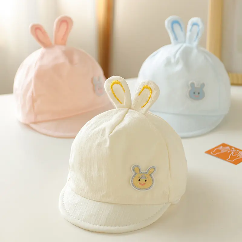Mũ Chống Nắng Cho Em Bé Mỏng Cotton Mùa Hè, Thích Hợp Cho 0-4 Tháng Tuổi, Mũ Mỏ Vịt Che Nắng Cho Trẻ Sơ Sinh, Phong Cách Hàn Quốc, Mũ Lưỡi Trai Trẻ Em, Mũ Che Mặt Hoạt Hình Cho Bé Trai Và Bé Gái