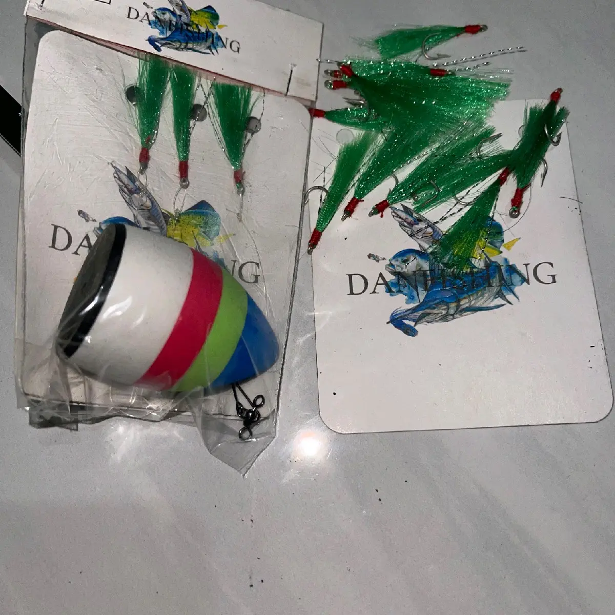 Umpan Casting Baby GT Pelampung Sabiki Bulu Mutiara 3 Mata Kail - Lure Pancing
