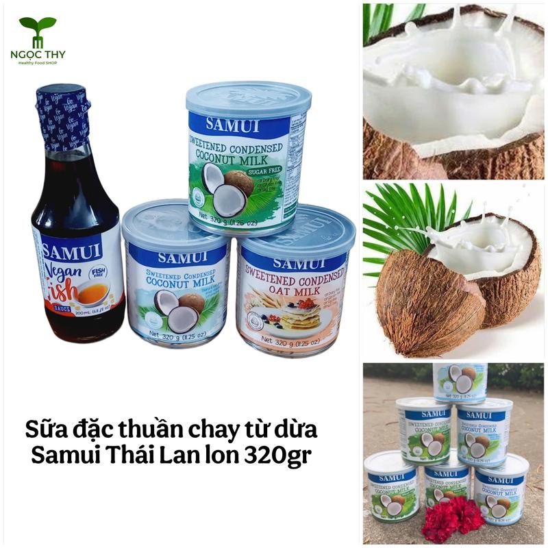 Sữa đặc thuần chay từ dừa không đường sugar free Samui Thái Lan hũ 320gr