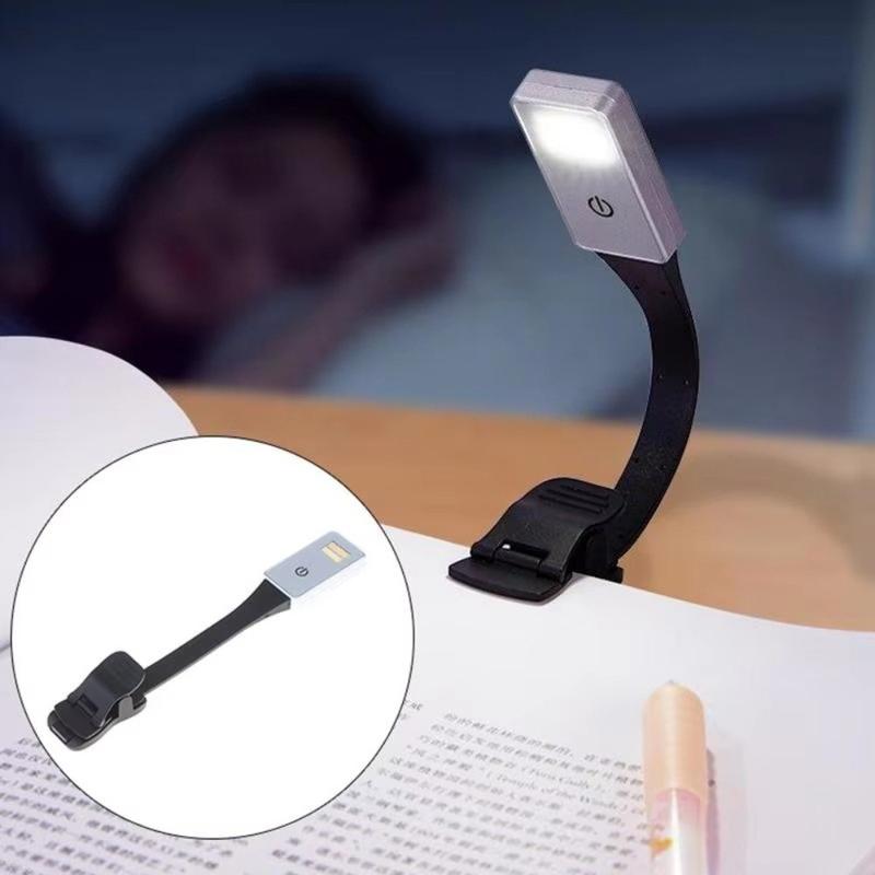 Mới Có thể sạc lại bằng USB Đèn đọc sách LED Điều chỉnh độ sáng không cấp độ 3…