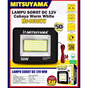 Lampu Sorot DC 12V IP65 Mitsuyama LED 10w 20w 30w 50w Cahaya Putih Cahaya Kuning