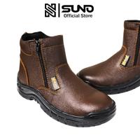 Gambar SUNO Leather Sepatu Kerja Safety Boots Resleting Ujung Besi item SUNO - 206C Reborn - HITAM, 36 dari SUNO LEATHER STORE Kab. Tangerang 3 Tokopedia