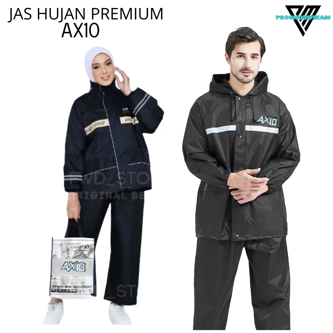 JAS HUJAN SETELAN AX10 MODEL AXIO JAS HUJAN PRIA DAN WANITA DEWASA AX10 Pvc Waterproof