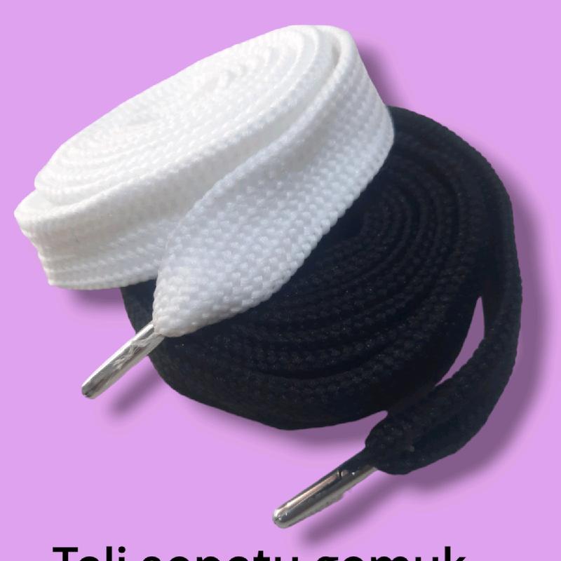 Tali sepatu gemuk 2cm varian warna hitam & putih Shoe 0