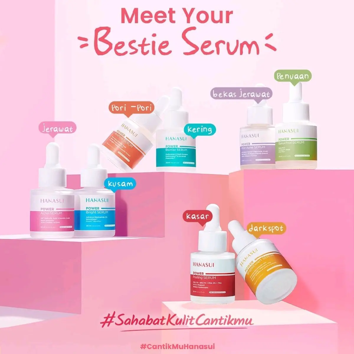 Hanasui POWER Serum #ChooseYourPower Essence Wajah Bright Expert Hanasui Serum