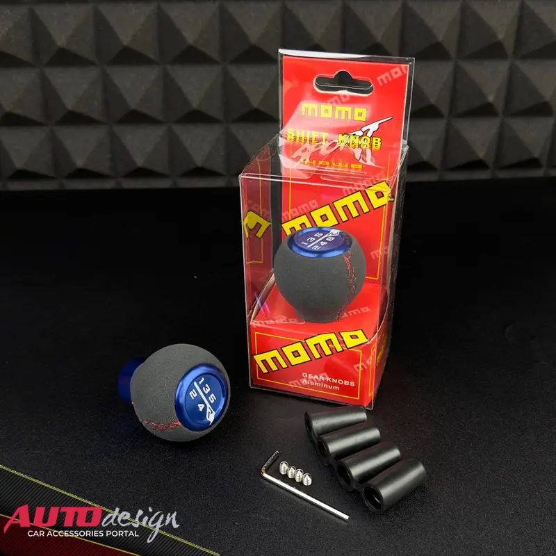 Tuas Persneling Mobil Universal MOMO Gear Shift Knob Suede Alumunium PVC dengan 4 Pcs Ukuran Karet - Accessories, Baut 2