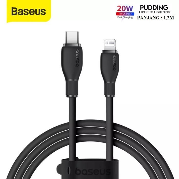 BASEUS KABEL DATA TYPE C TO LIGHTNING IPHONE 20W FAST CHARGING PUDDING 1