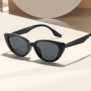 FSG54 Retro Flat Sunglasses Vintage Y2K Style Sunglasses Western European Trendy Eyewear Horn Frame Sunglasses Black