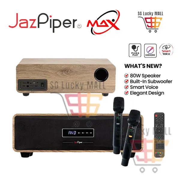 Jazpiper MAX Family karaoke sound bar with in-build subwoofer and 2 mics