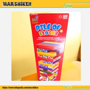 MAINAN ANAK PERMAINAN UN0 STACKO / Toys Games Uno Mainan edukasi anak balok stacko tower pile of blocks Game Keluarga - STACKO TOWER