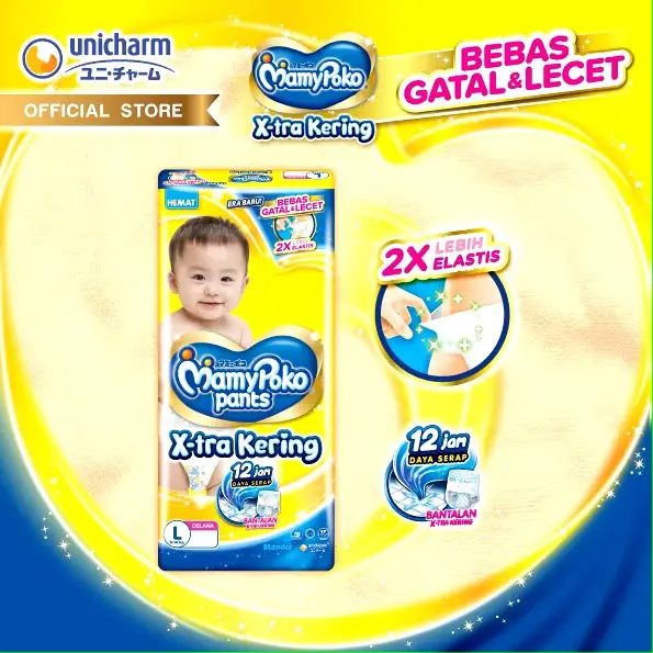Mamypoko Pants X-tra Kering S-XXL Popok Celana Bayi - 2 Pack 1