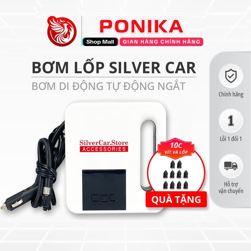  Bơm Lốp Xe Ô Tô 12V-5A Cắm Tẩu Chế Độ Tự Ngắt Cao Cấp SilverCar.Store -Bảo Hành 12 Tháng 