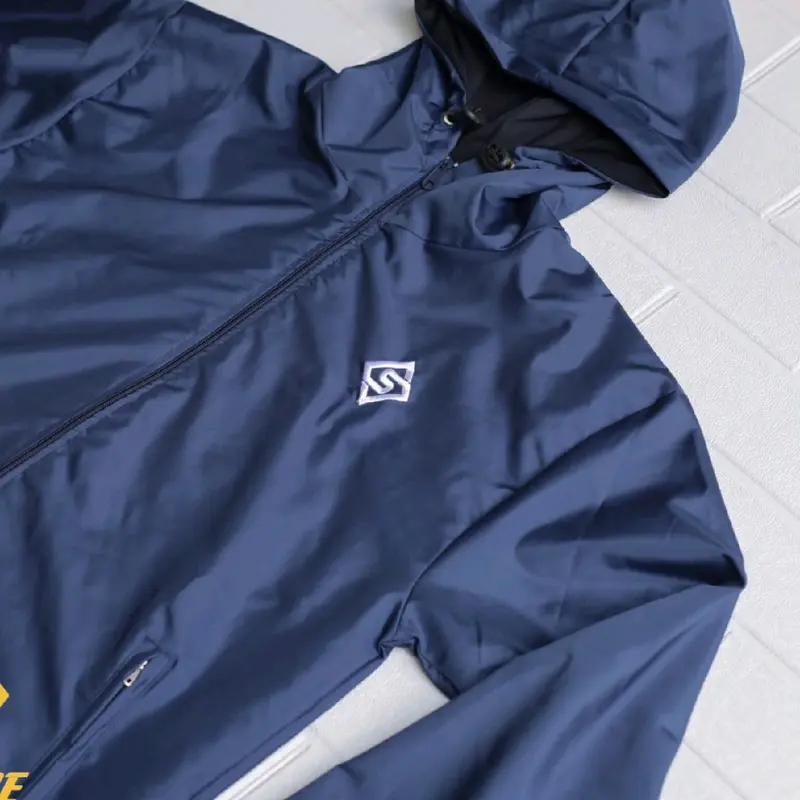 jaket sport pria waterproof/ jaket prasut bahan despo logo bordir komputer sport Futsal 3