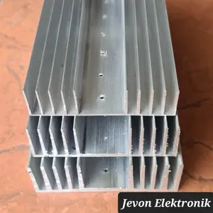 Pendingin Heatsink 20 cm 5 10 Sirip Tipis Tebal 2 4 6 mm HS Lubang Polos IC Transistor Sanken 20cm Hetsing 2mm 4mm 6mm