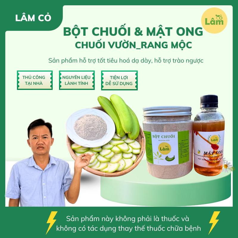 Combo Bột Chuối & Mật Ong Chuối Vườn - Dùng 30 Ngày- NL THIÊN NHIÊN