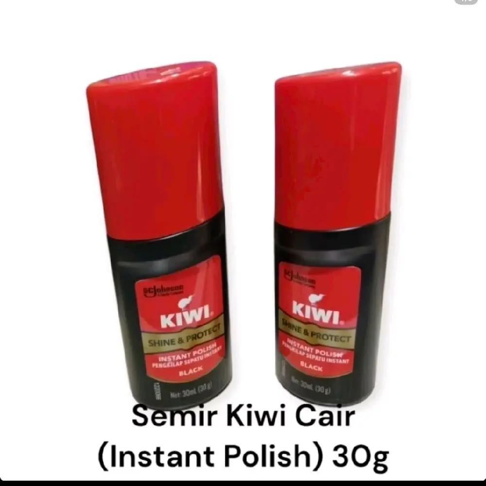 Kiwi Semir Cair Instant Polish 30g - Shine & Protect untuk Sepatu Warna Hitam dan Netral