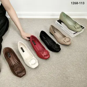 Simoncelli Sepatu Wanita Big Size 41-44 & Small 36-40 Flatshoes kerja Sepatu Jumbo Kerja Kondangan Pesta Kuliah Import B1268-113 1268-113