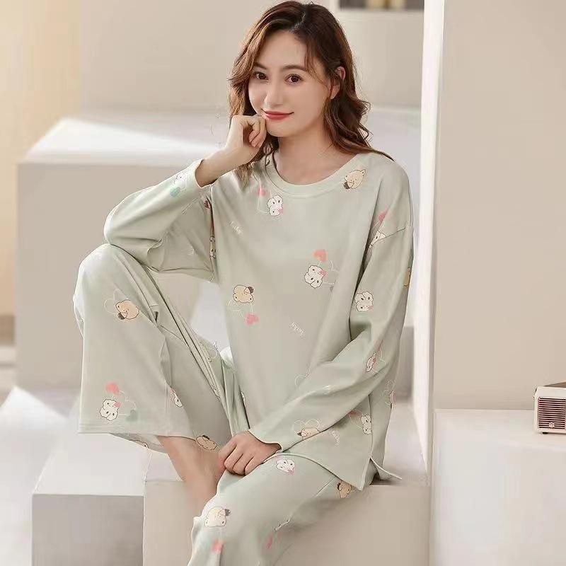 Bộ Đồ Ngủ Nữ, Hàng Mới Về, Phong Cách Mùa Thu Và Mùa Đông, Áo Chui Đầu, Dài Tay, Thiết Kế Hoạt Hình, Dáng Rộng Vừa Vặn, Thích Hợp Cho Bé Gái, Mặc Nhà, Mùa Xuân Và Mùa Thu, Bộ Đồ Ngủ Nữ, Quần Dài Tay, Bộ Đồ Ngủ 0