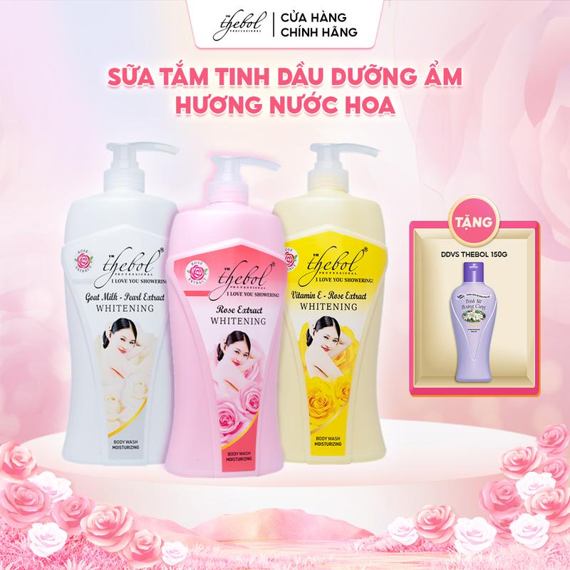 (KÈM QUÀ TẶNG) Sữa tắm nước hoa Thebol tinh chất hoa hồng dưỡng Body lưu hương thơm lâu an toàn dịu nhẹ