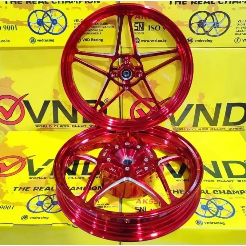 VND VELG V SPEED V2 F 1.85X14 & R : 2.15X14 MIO / MIO SPORTY / MIO SMILE / MIO J / MIO M3 / XEON / FINO MIO SOUL/VARIO 110/SCOOPY/BEAT FULL CNC