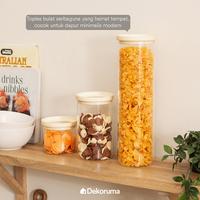 Gambar Dekoruma YUKIKO Toples Bulat Serbaguna / Toples Cemilan / Toples Kue Kecil 450 ml Tutup Silikon dari Dekoruma Official Store Kab. Bekasi 2 Tokopedia