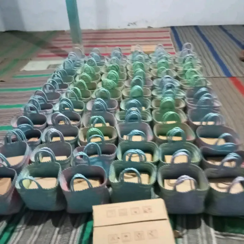 Tas anyaman lurik M(paket 5 pcs) tas anyaman Belanja 1