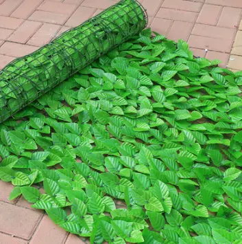 PAGAR DAUN RAMBAT DINDING 1M X 3M DAUN SEMANGKA HIJAU Cafe Simulasi Tanaman Pagar Rotan Daun Semangka Hiasan Halaman Rumah 2