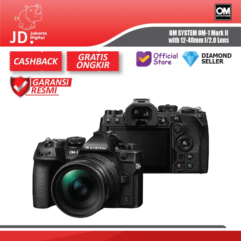 OM SYSTEM OM-1 Mark II Kit 12-40mm f2.8 Mirrorless Camera OM-1 Mark II 12-40mm