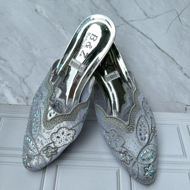 sandal hells pesta wanita kondangan BP-02#sandal hak (3cm) size 37s/d42#COD murah berkualitas Sendal Karet Shoes  High Heels 2