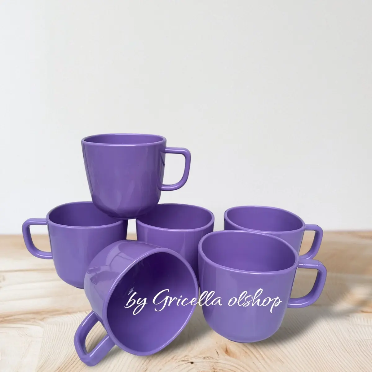 6 PCS CANGKIR 135 MELAMIN ASLI DINNERWARE 350 MLTEBAL DAN TAHAN PANAS