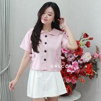 Gambar ORECCA - Mimi Atasan Pita Wanita Lengan Pendek - Maroon dari Orecca.id Kota Administrasi Jakarta Barat 1 Tokopedia