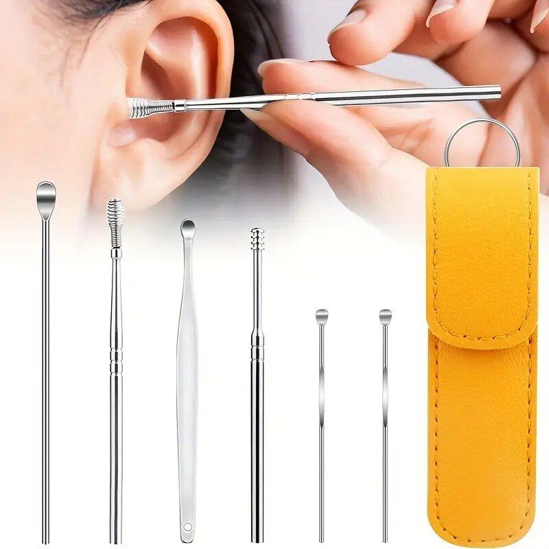 6-in-1 Portable Ear Care Kit With Durable Scoop Set & Storage Case ...