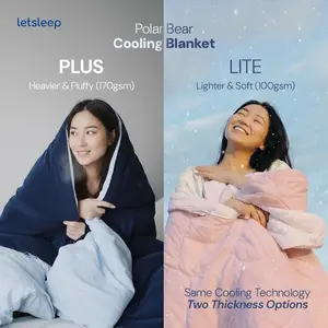 LETSLEEP Cooling Blanket Selimut Dingin dan Lembut | Summer Blanket Selimut Tidur Terlaris untuk DeepSleep - Lite 100gsm & Plus 170gsm