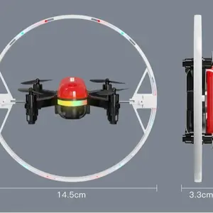 DRONE Q07 mini Leesafe Drone Quadcopter LED anak-anak, Drone Mini RC tahan ketinggian 2.4Ghz