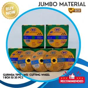 Batu Gurinda WD Batu Gerinda WD Batu Potong WD Batu Gerinda WD 4" WD Cutting Wheel 4" inch - Mata Gerinda WD 4 x 1,2 (1 Box Isi 20 Pcs)