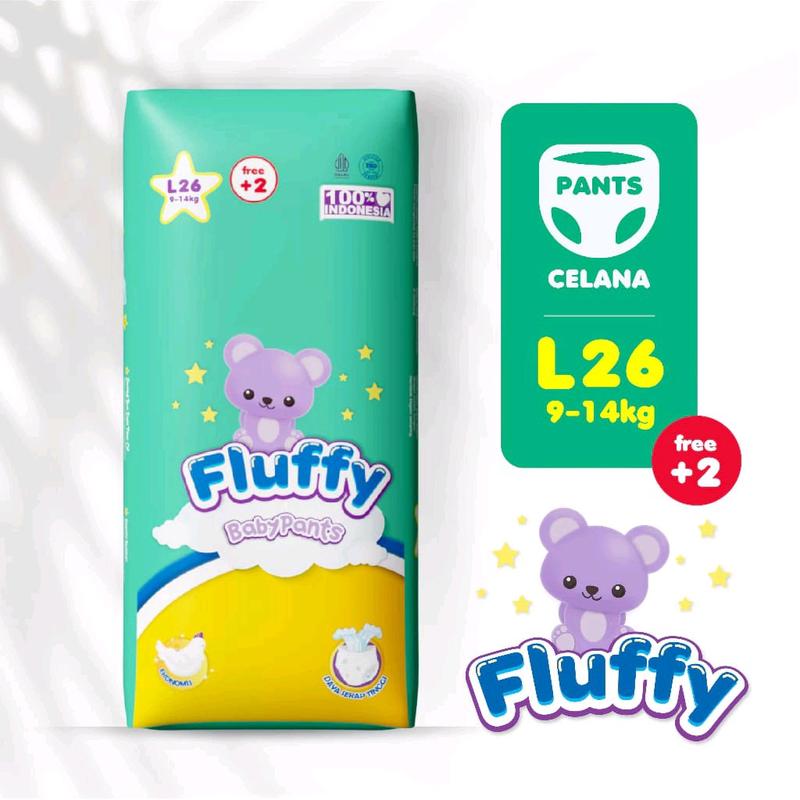 (2BALL) FLUFFY BABY PANTS S40 M32 L28 XL26 Bayi Balita Diapers 3