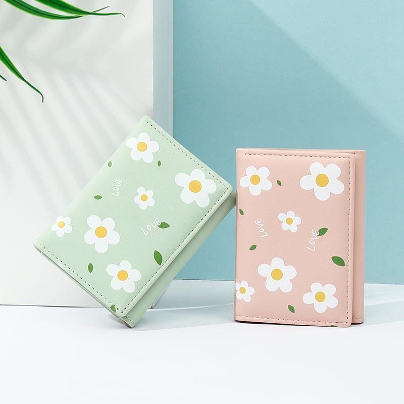 Dompet Lipat Kecil Wanita Daisy's Korea Wanita dengan Desain Stylish Cewek Kartu Uang 1