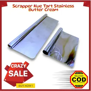 Scrapper Kue Tart Stainless Steel/Pemotong Kue Kitchenware