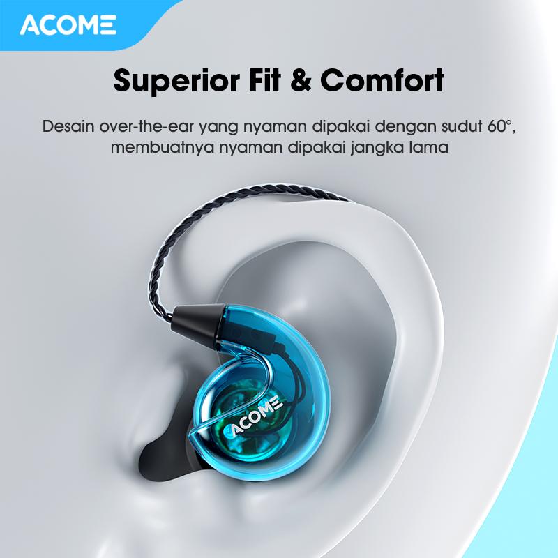 【EKSKLUSIF WILLIE SALIM】ACOME ACE01 3D Subwoofers Powerfull Bass Transparent Black Wire Body Garansi 24 Bulan