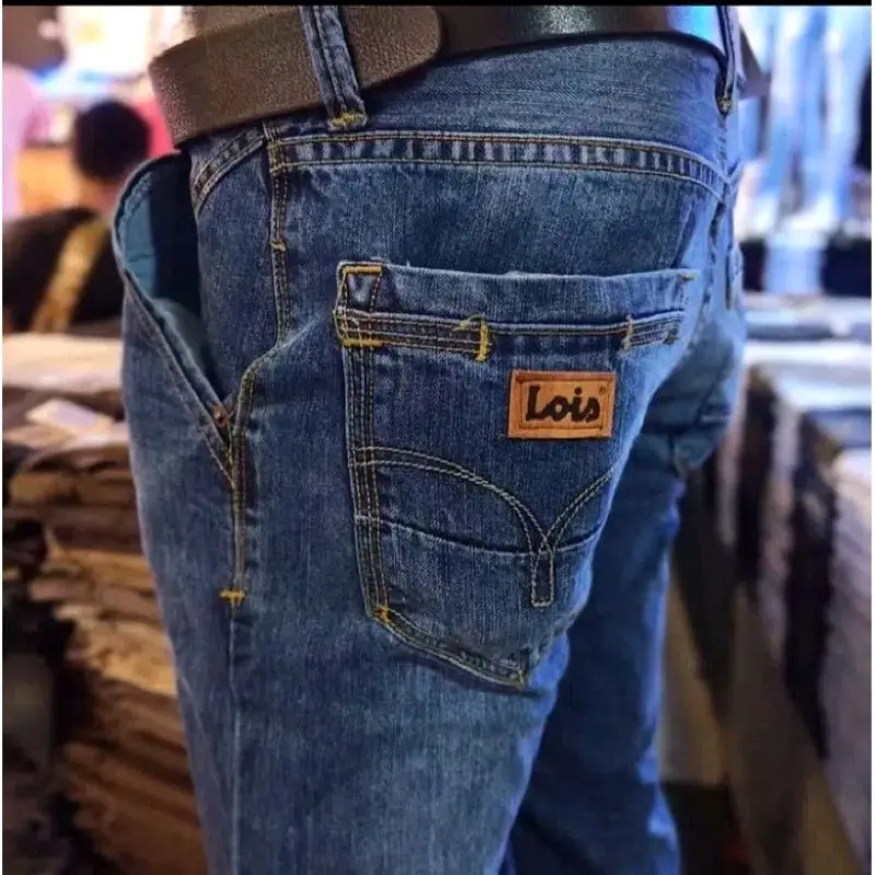 TERBRU CELANA LOIS PREMIUM, HANYA 2 WARNA ORIGINAL Jeans Biru Nyaman Denim Panjang Cowok Keren Pria Tebal