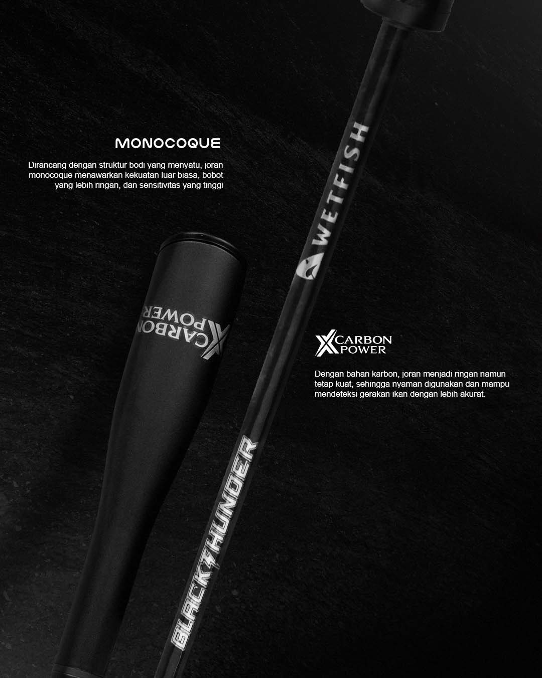 Joran Wetfish Black Thunder BaitCasting Solid SIC