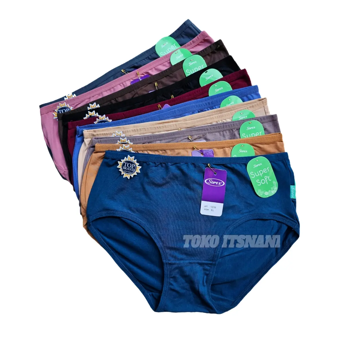 Cd Sorex 1239 Super Soft 3-6-12 Pcs | Celana Dalam Wanita Sorek Multiwarna Bahan Lembut