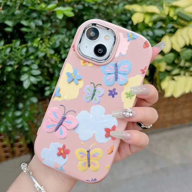 Casing Hp Untuk OPPO A18 A38 A2x Case Pola kupu-kupu bunga Kasing Kesing Silikon Softcase lemak Dwen Cesing 6