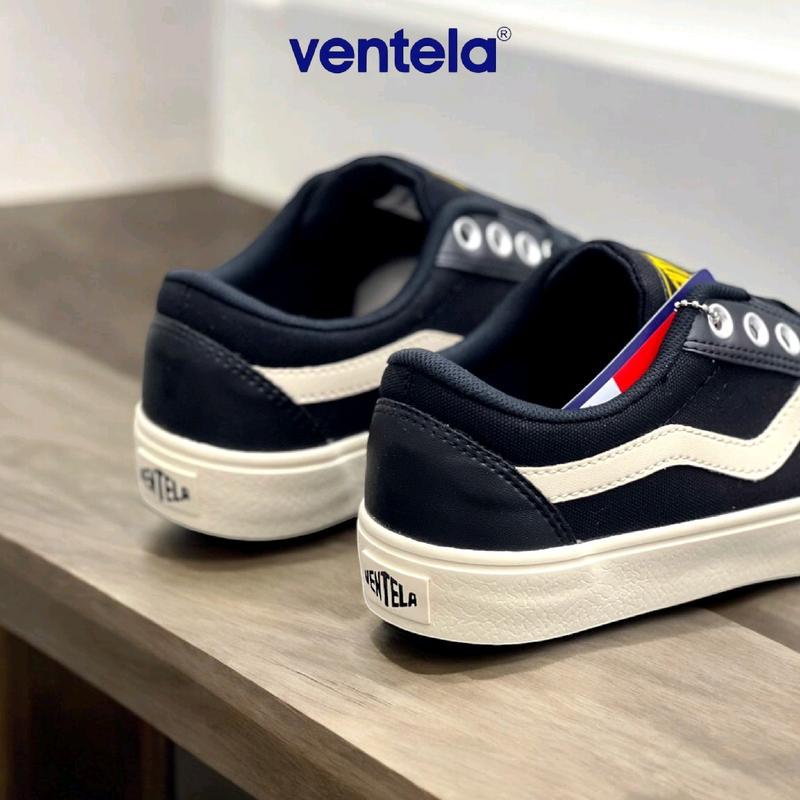 Ventela Republic Low Black Natural Original - Sepatu Sneakers Canvas 12oz Casual Shoes 3